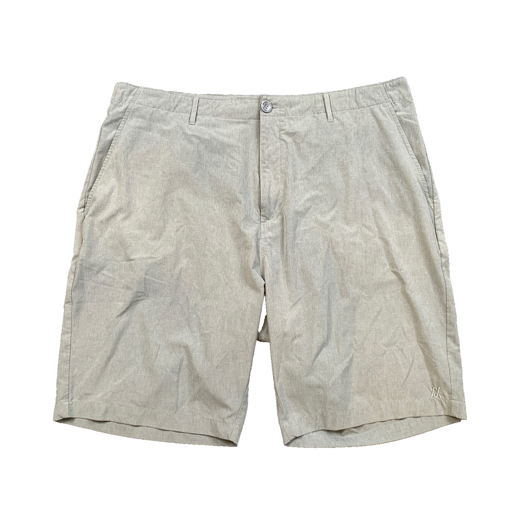 Dixxon Shorts Mens 42 Grey Stretch Flat Front Moisture Wick Performance *READ